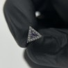 CZ Paved Triangle With Triangle CZ Center