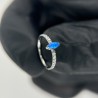 Implant Grade Titanium Side Paved Hinged Segment Hoop Ring With Opal Marquise