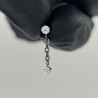 Bezel CZ With Chain Dangle Top