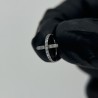 CZ Pave Side Cross Design Segment Ring