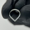 Shape Segment Ring With CZ Pave Face