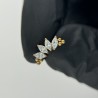 4 Prong Set Marquise CZ Tri-bead Cluster