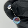 Set Double CZ Gem Belly Button