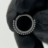 Implant Grade Titanium Front Paved Hinged Segment Hoop Ring With Balls