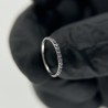 Implant Grade Titanium Hinged Segment Hoop Ring With Side CZ Pave