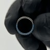 Implant Grade Titanium Hinged Segment Hoop Ring With Facing Pave  CZ