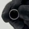 Implant Grade Titanium Hinged Segment Hoop Ring With Facing Pave  CZ