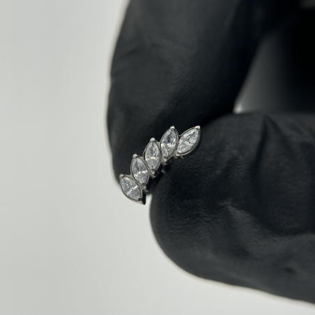 Marquise 5 Gem Curved Top