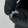 7 Prong Set Marquise CZ Tri-bead Cluster