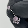 Round Bezel Set CZ Cluster Belly Button Ring