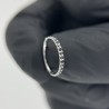 Implant Grade Titanium Hinged Segment Hoop Ring With Side CZ Pave