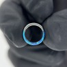 Implant Grade Titanium Hinged Segment Hoop Ring With Opal Lined Front