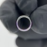 Implant Grade Titanium Hinged Segment Hoop Ring With Opal Lined Front