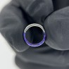 Implant Grade Titanium Hinged Segment Hoop Ring With Opal Lined Front