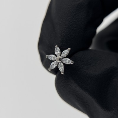 Six Floral Marquise Top