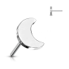 Threadless Push Pin Crescent Moon