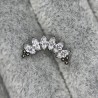 6 Marquise CZ Tri-bead Top