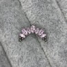 7 Prong Set Marquise CZ Tri-bead Cluster