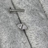 Implant Grade Titanium Internally Threaded Labret Double Triangle