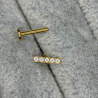 Threadless Push Pin 5 CZ Tile Labret