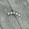 Titanium 5 Prong Set CZ Stone Top