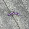 Titanium 5 Prong Set CZ Stone Top