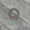Hinged Segment Hoop Ring With Opal Lined Front