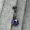 Set Double CZ Gem Belly Button