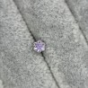 Bezel Set CZ Stone Flower Labret