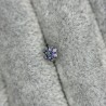 Bezel Set CZ Stone Flower Labret