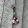 Round Top CZ With Prong Set Pear CZ