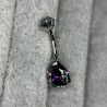 Round Top CZ With Prong Set Pear CZ