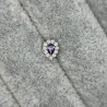 CZ Paved Pear With Pear CZ Center