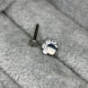 Blaze Set CZ 2mm Stone Paw Shape Top labret